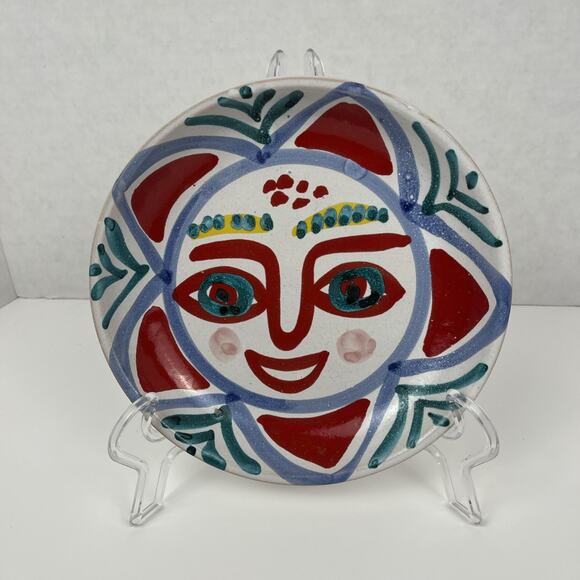 DeSimone Pasta Bowl Art Pottery Ceramic MCM Italian Handpainted 8.5 Inch Face 1 - Picture 2 of 5
